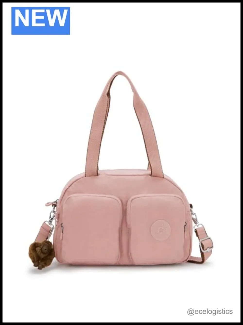 Recycled Nylon Shoulder Bag with Crossbody Strap, 11L
